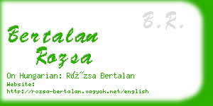 bertalan rozsa business card